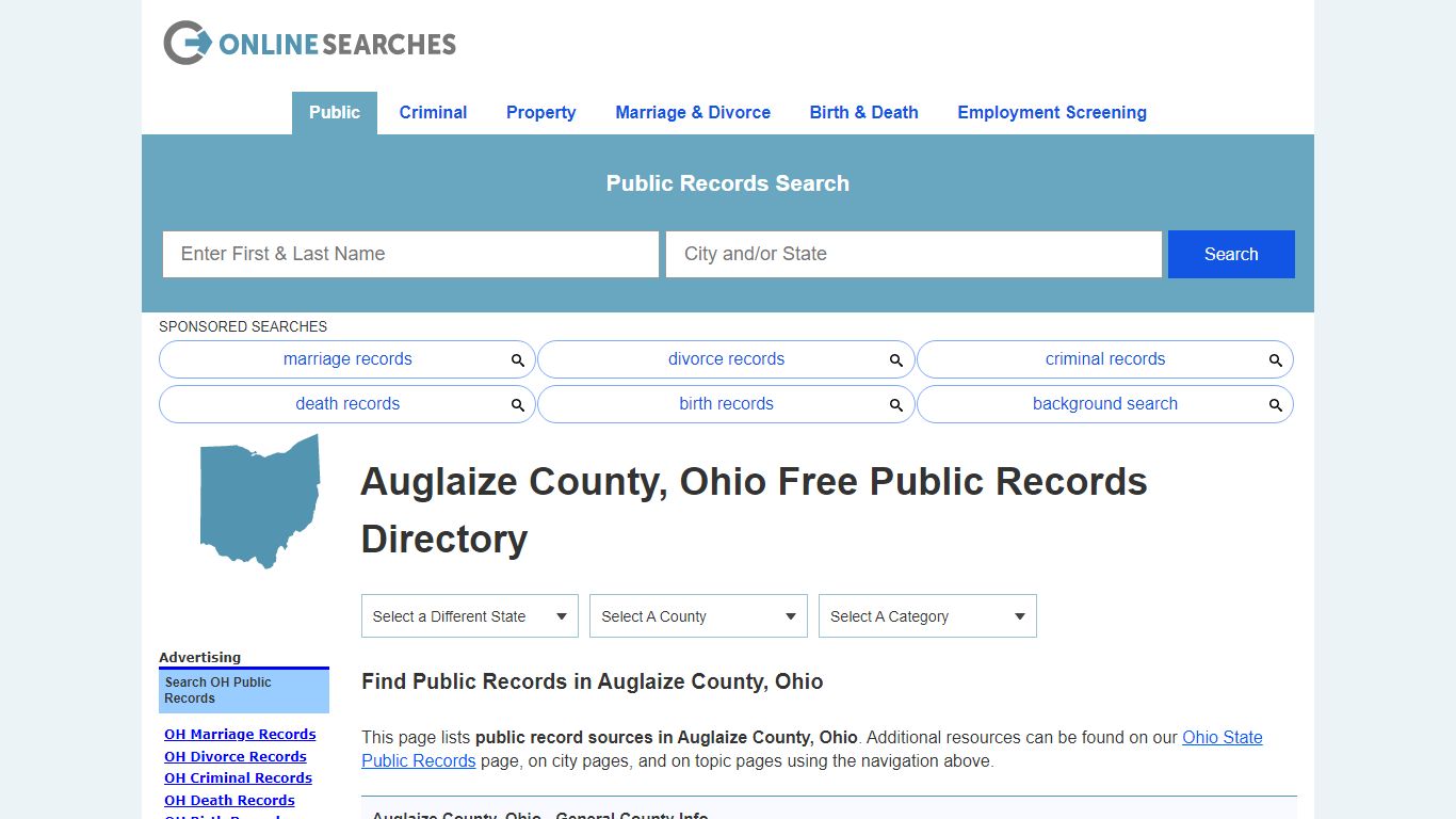 Auglaize County, Ohio Public Records Directory