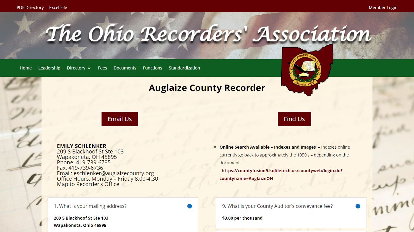 Auglaize County Recorder | Ohio Recorders' Association